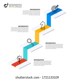 Infographic design template. Creative concept with 4 steps. Can be used for workflow layout, diagram, banner, webdesign. Vector illustration