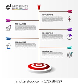 Infographic design template. Creative concept with 5 steps. Can be used for workflow layout, diagram, banner, webdesign. Vector illustration