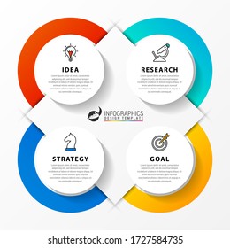 Infographic design template. Creative concept with 4 steps. Can be used for workflow layout, diagram, banner, webdesign. Vector illustration