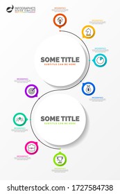 Infographic design template. Creative concept with 8 steps. Can be used for workflow layout, diagram, banner, webdesign. Vector illustration