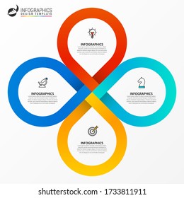 Infographic design template. Creative concept with 4 steps. Can be used for workflow layout, diagram, banner, webdesign. Vector illustration