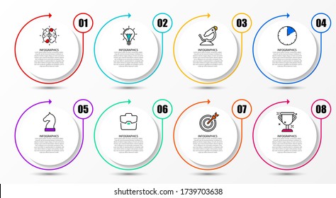 Infographic design template. Creative concept with 8 steps. Can be used for workflow layout, diagram, banner, webdesign. Vector illustration
