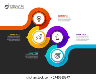 Infographic design template. Creative concept with 4 steps. Can be used for workflow layout, diagram, banner, webdesign. Vector illustration