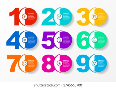 Infographic design template. Creative concept with 9 steps. Can be used for workflow layout, diagram, banner, webdesign. Vector illustration