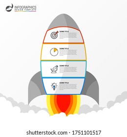 Infographic design template. Creative concept with 4 steps. Can be used for workflow layout, diagram, banner, webdesign. Vector illustration