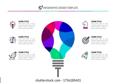 Plantilla de diseño infográfico. Concepto creativo con 6 pasos. Se puede utilizar para diseño de flujo de trabajo, diagrama, banner, diseño web. Ilustración del vector