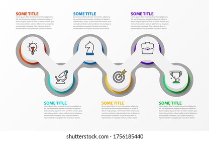Infographic design template. Creative concept with 6 steps. Can be used for workflow layout, diagram, banner, webdesign. Vector illustration