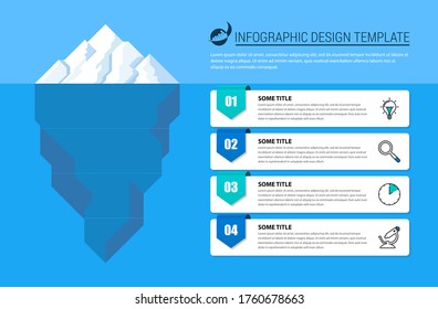 Infographic design template. Creative concept with 4 steps. Can be used for workflow layout, diagram, banner, webdesign. Vector illustration