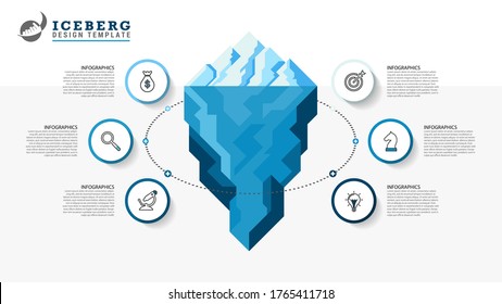 Infographic design template. Creative concept with 6 steps. Can be used for workflow layout, diagram, banner, webdesign. Vector illustration