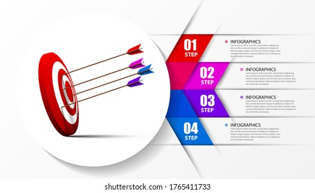 Infographic design template. Creative concept with 4 steps. Can be used for workflow layout, diagram, banner, webdesign. Vector illustration
