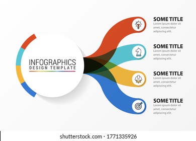 Infographic design template. Creative concept with 4 steps. Can be used for workflow layout, diagram, banner, webdesign. Vector illustration