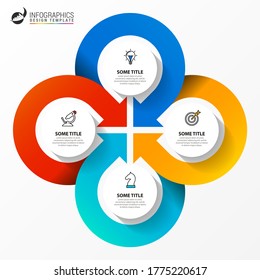 Infographic design template. Creative concept with 4 steps. Can be used for workflow layout, diagram, banner, webdesign. Vector illustration