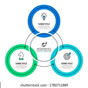 Infographic design template. Creative concept with 3 steps. Can be used for workflow layout, diagram, banner, webdesign. Vector illustration