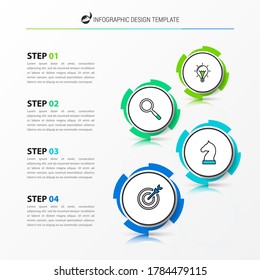 Infographic design template. Creative concept with 4 steps. Can be used for workflow layout, diagram, banner, webdesign. Vector illustration