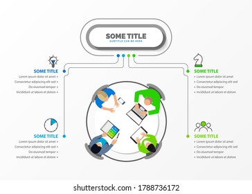 Infographic design template. Creative concept with 4 steps. Can be used for workflow layout, diagram, banner, webdesign. Vector illustration