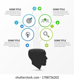 Infographic design template. Creative concept with 4 steps. Can be used for workflow layout, diagram, banner, webdesign. Vector illustration