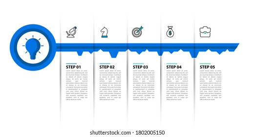 Infographic design template. Creative concept with 5 steps. Can be used for workflow layout, diagram, banner, webdesign. Vector illustration