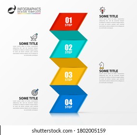 Infographic design template. Creative concept with 4 steps. Can be used for workflow layout, diagram, banner, webdesign. Vector illustration