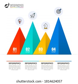 Infographic design template. Creative concept with 4 steps. Can be used for workflow layout, diagram, banner, webdesign. Vector illustration