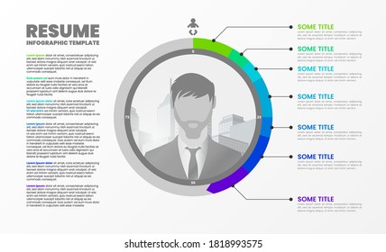 Infographic design template. Creative concept with 7 steps. Can be used for workflow layout, diagram, banner, webdesign. Vector illustration