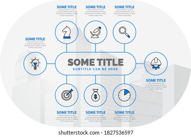 Infographic design template. Creative concept with 8 steps. Can be used for workflow layout, diagram, banner, webdesign. Vector illustration