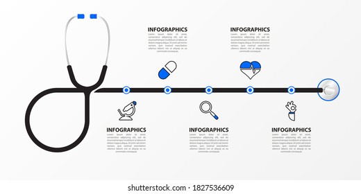 Infographic design template. Creative concept with 5 steps. Can be used for workflow layout, diagram, banner, webdesign. Vector illustration