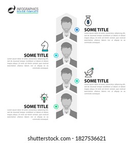Infographic design template. Creative concept with 4 steps. Can be used for workflow layout, diagram, banner, webdesign. Vector illustration