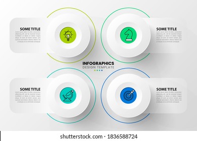 Infographic design template. Creative concept with 4 steps. Can be used for workflow layout, diagram, banner, webdesign. Vector illustration