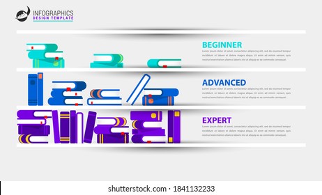 Infographic design template. Creative concept with 3 steps. Can be used for workflow layout, diagram, banner, webdesign. Vector illustration
