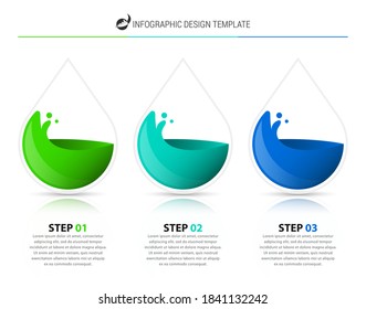 Infographic design template. Creative concept with 3 steps. Can be used for workflow layout, diagram, banner, webdesign. Vector illustration