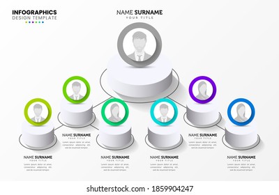 Infografische Design-Vorlage. Kreatives Konzept mit 6 Schritten. Kann für Workflow-Layout, Diagramm, Banner, Webdesign verwendet werden. Vektorgrafik