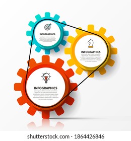 Infographic design template. Creative concept with 3 steps. Can be used for workflow layout, diagram, banner, webdesign. Vector illustration