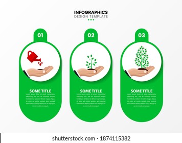 Infographic design template. Creative concept with 3 steps. Can be used for workflow layout, diagram, banner, webdesign. Vector illustration