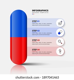 Infographic design template. Creative concept with 4 steps. Can be used for workflow layout, diagram, banner, webdesign. Vector illustration