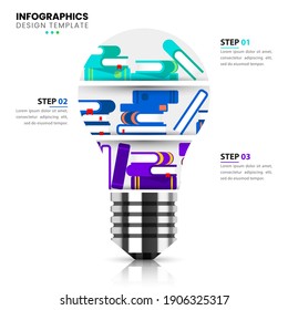 Infographic design template. Creative concept with 3 steps. Can be used for workflow layout, diagram, banner, webdesign. Vector illustration