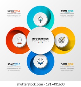 Infographic design template. Creative concept with 4 steps. Can be used for workflow layout, diagram, banner, webdesign. Vector illustration