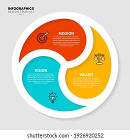 Infographic design template. Creative concept with 3 steps. Can be used for workflow layout, diagram, banner, webdesign. Vector illustration