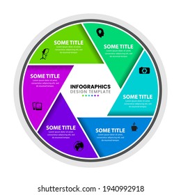 Infografische Design-Vorlage. Kreatives Konzept mit 6 Schritten. Kann für Workflow-Layout, Diagramm, Banner, Webdesign verwendet werden. Vektorgrafik