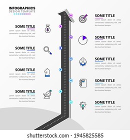 Infographic design template. Creative concept with 9 steps. Can be used for workflow layout, diagram, banner, webdesign. Vector illustration