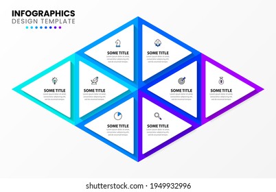 Infographic design template. Creative concept with 8 steps. Can be used for workflow layout, diagram, banner, webdesign. Vector illustration