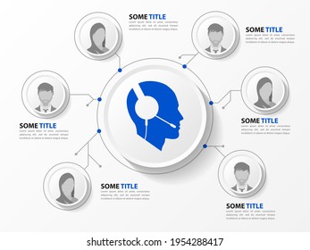 Infographic design template. Creative concept with 6 steps. Can be used for workflow layout, diagram, banner, webdesign. Vector illustration