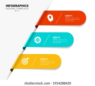 Infographic design template. Creative concept with 3 steps. Can be used for workflow layout, diagram, banner, webdesign. Vector illustration