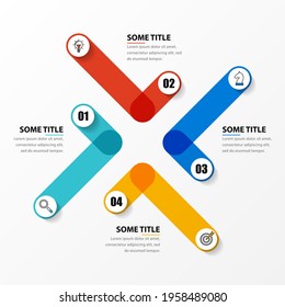 Infographic design template. Creative concept with 4 steps. Can be used for workflow layout, diagram, banner, webdesign. Vector illustration