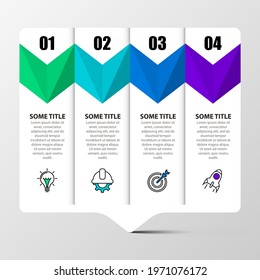 Infographic design template. Creative concept with 4 steps. Can be used for workflow layout, diagram, banner, webdesign. Vector illustration