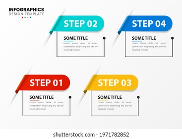 Infographic design template. Creative concept with 4 steps. Can be used for workflow layout, diagram, banner, webdesign. Vector illustration