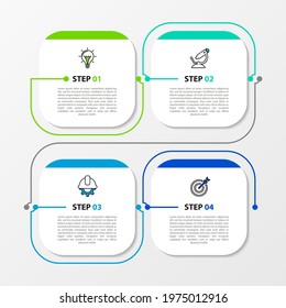 Infographic design template. Creative concept with 4 steps. Can be used for workflow layout, diagram, banner, webdesign. Vector illustration