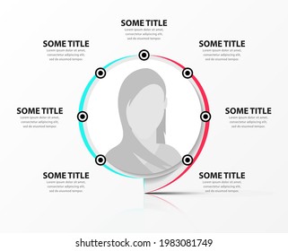 Infographic design template. Creative concept with 7 steps. Can be used for workflow layout, diagram, banner, webdesign. Vector illustration