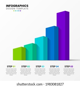 Infographic design template. Creative concept with 5 steps. Can be used for workflow layout, diagram, banner, webdesign. Vector illustration