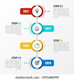 Infographic design template. Creative concept with 4 steps. Can be used for workflow layout, diagram, banner, webdesign. Vector illustration