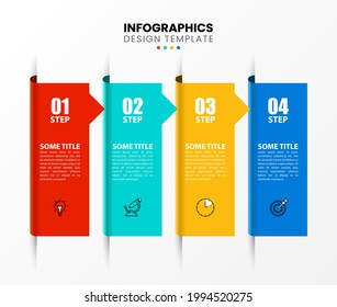 Infographic design template. Creative concept with 4 steps. Can be used for workflow layout, diagram, banner, webdesign. Vector illustration